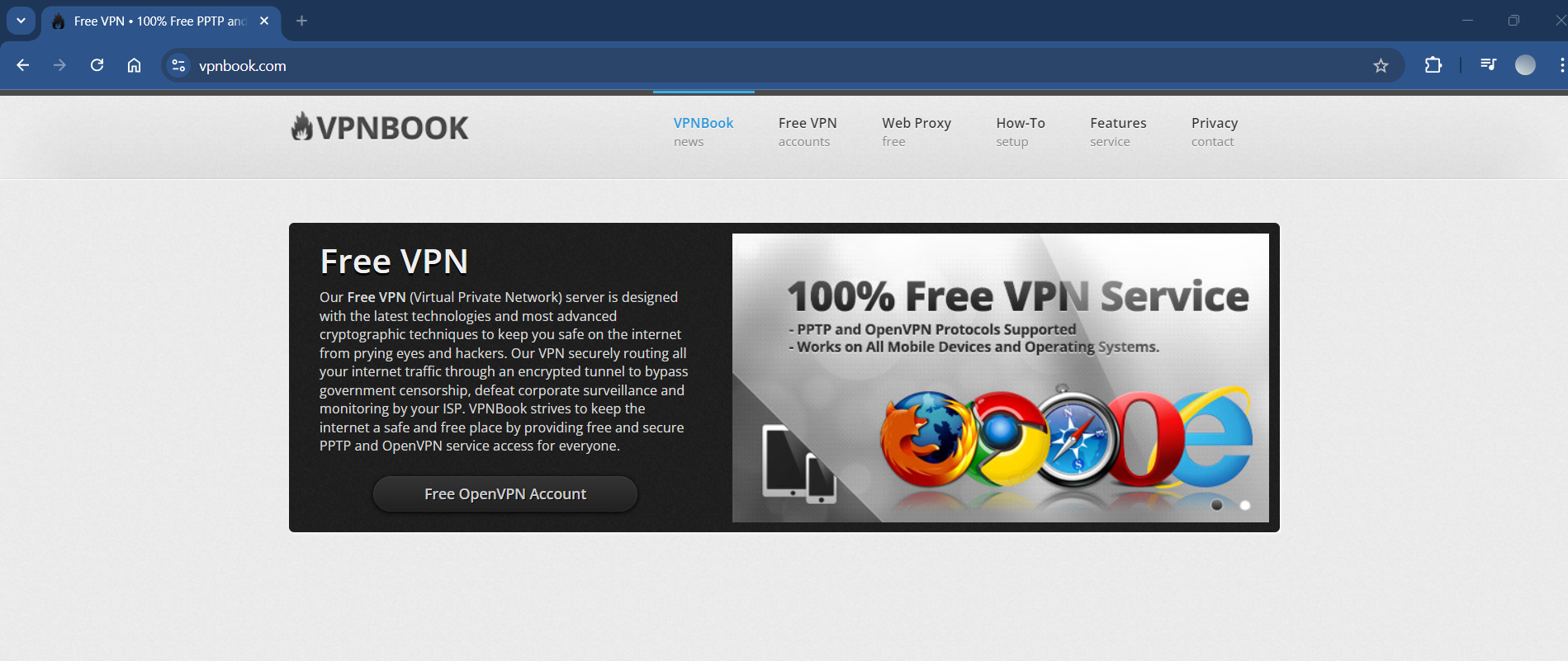 VPNBook.com - free proxy site