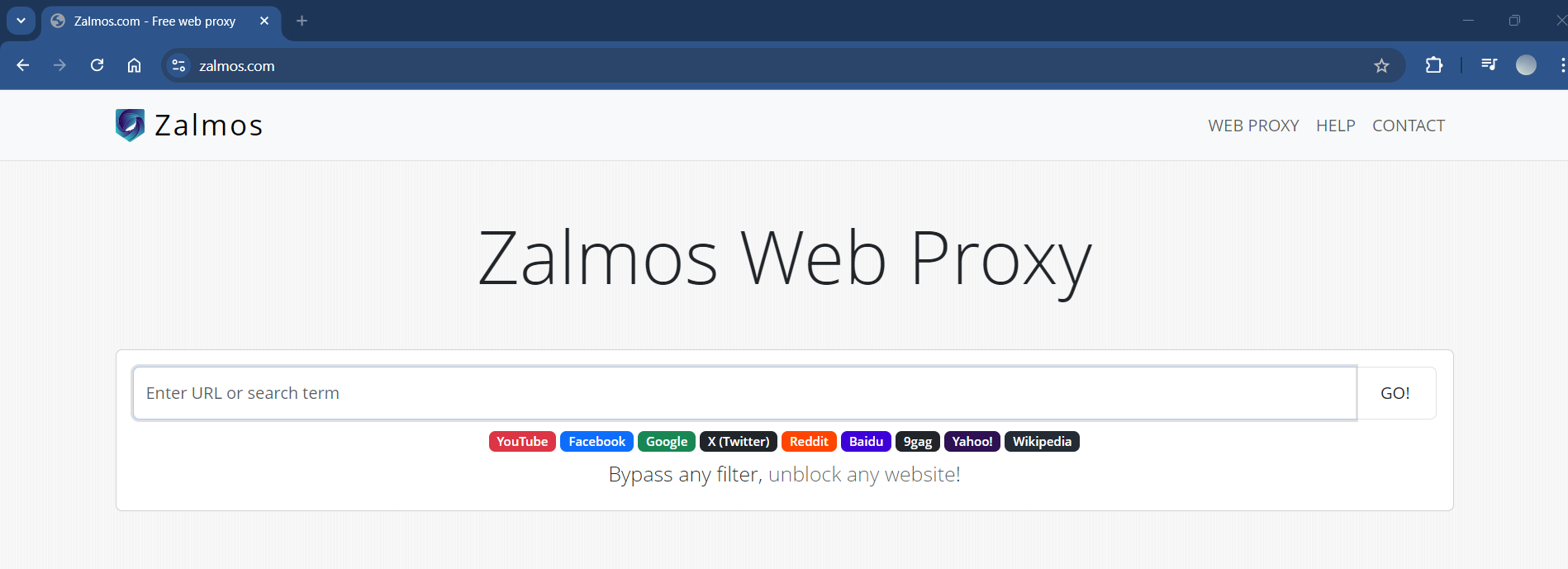 Zalmos.com - free proxy site