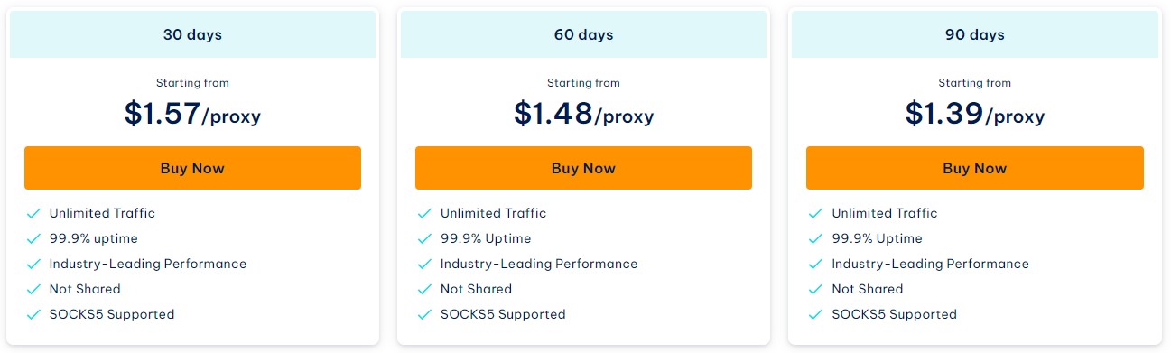 IPRoyal - datacenter proxies pricing