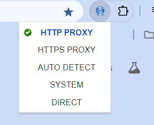 Proxy Helper inteface and settings